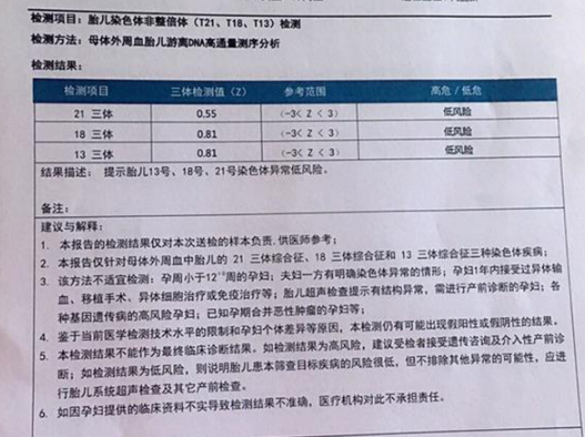 无创结果预测胎儿不可信